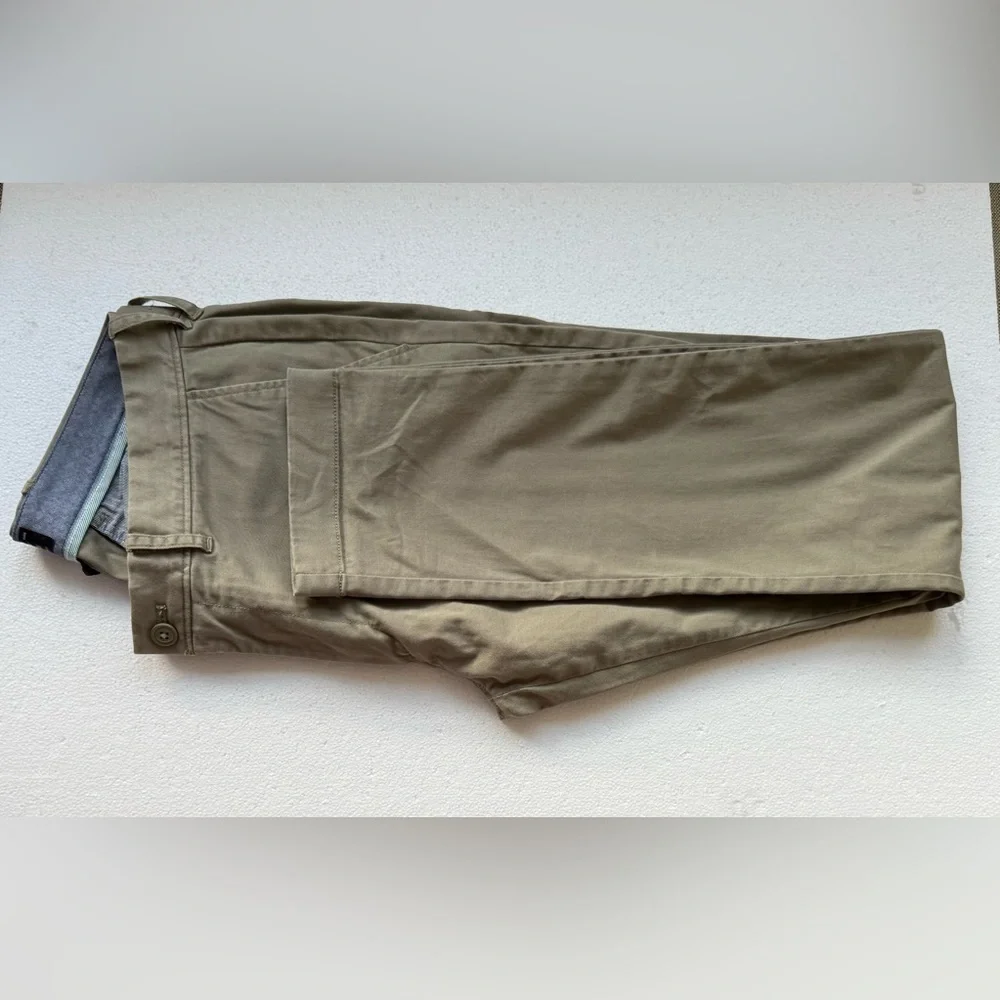 J CREW 250 FIT CHINO PANTS AIRCRAFT SURPLUS GREEN 32X34 - Picture 4 of 5